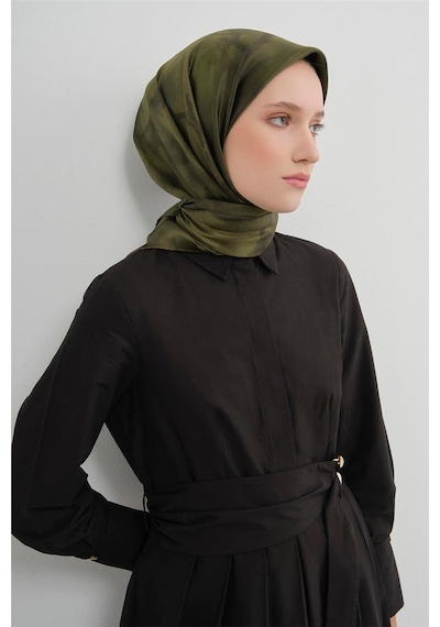 Armine Saf İpek Sura Eşarp-2026 İlkbahar-yaz- 95010d Haki