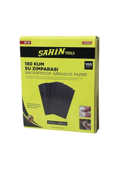 Şahin Tools Şht-132 Su Zımparası 180 Kum 230x280mm- 100'li Paket