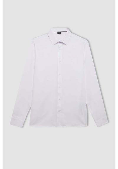DeFacto Modern Fit Polo Yaka Poplin Uzun Kollu Beyaz Gömlek R4340AZNSWT60 DeFacto Modern Fit Polo Yaka Poplin Uzun Kollu Beyaz Gömlek R4340AZNSWT60