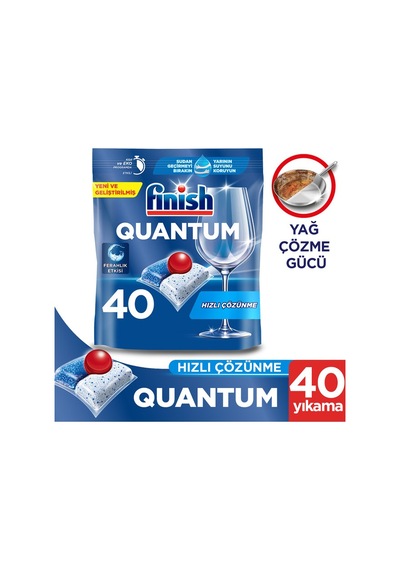 Finish Quantum 40 Kapsül Bulaşık Makinesi Deterjanı