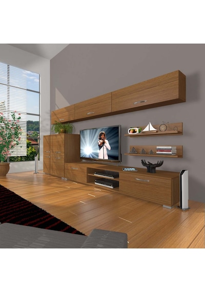 Decoraktiv Eko 8 Mdf Dvd Tv Ünitesi Tv Sehpası Ceviz