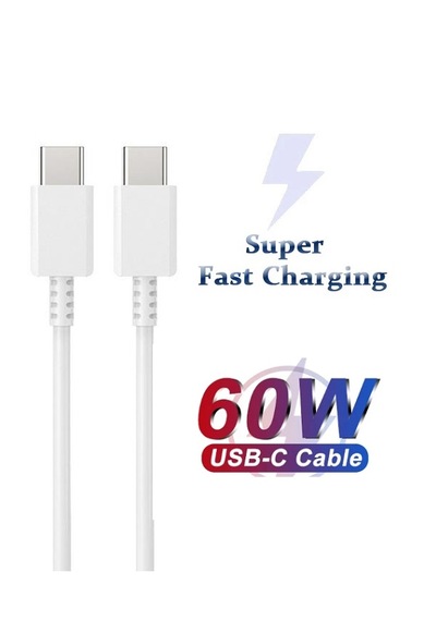 Samsung Uyumlu Xiaomi Oppo Reeder Huawei Için Örgülü Type C To Type C Hızlı Şarj Kablosu -