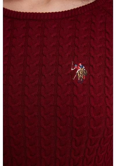 U.S. Polo Assn. Kadın Bordo Basic Kazak 50327560 Vr014