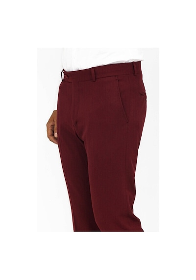 Wessi Desensiz Slim Fit Bordo Erkek Pantolon Bordo