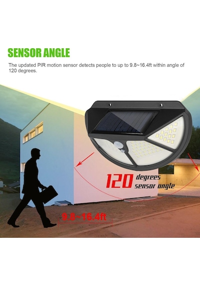 Güneş Enerjili Hareket Sensörlü 102 Led Bahçe Lambası (527700402) Diğer