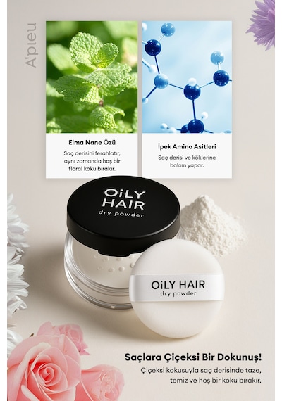 Yağ Kontrolü Sağlayan Kompakt Saç Pudrası A'pıeu Oily Hair Dry Powder