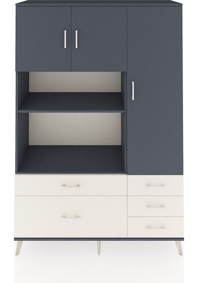 Hyperion Dolap 7 Raflı 5 Çekmeceli 3 Kapaklı 132x44x195 Antrasit-antrasit/aytaşı Antrasıt/aytası Hyperion Dolap 7 Raflı 5 Çekmeceli 3 Kapaklı 132x44x195 Antrasit-antrasit/aytaşı Antrasıt/aytası