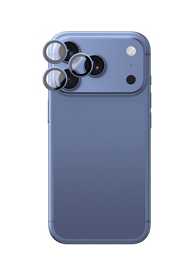 Apple iPhone Uyumlu 18 Pro Max Amazingthing Radix Vision Parlama Önleyici Kamera Lens Koruyucu Aparatlı Mavi