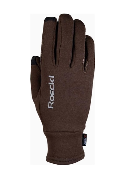 Roeckl Weldon Polartec Lüks Touchscreen Binicilik Eldiveni Kahverengi 6,5