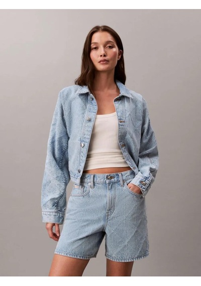 Calvin Klein 90s 6 In Short Needl, 3u8, 25 Kadın Mavi Kot Şort