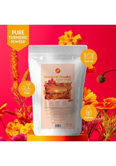 Doğal Zerdeçal Tozu - Superfood Turmeric Powder, 100 G