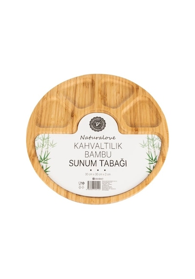 Naturalove Bambu Sunum Tabağı - 5 Bölmeli