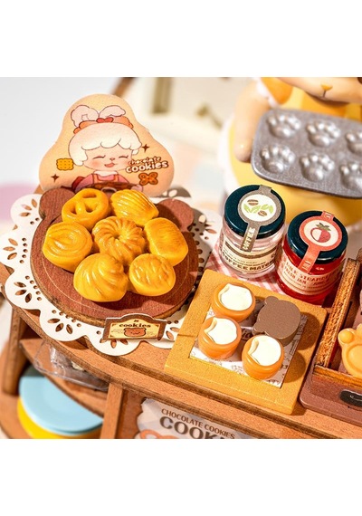 Rolife Dg177 Kurabiye Dükkanı Cookii Bunny's Cookie Shop Dıy Minyatür Maket Model Set Mini Dollhouse 3d Model Kit Detaylı Dekoratif Hobi Seti 3d Puzzle Tiny House