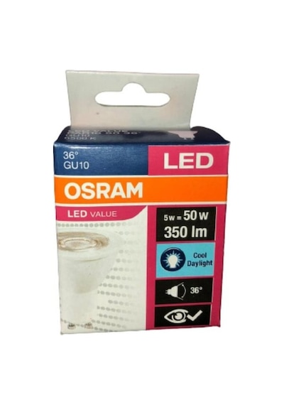 Osram 4.5W Gu10 Led Ampul 10 Adet Sarı Işık 3000K Spot Ampul