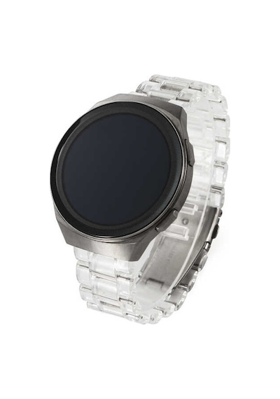 Samsung Galaxy Uyumlu Watch 3 41Mm Kordon 20Mm Şeffaf Baklalı Kordon