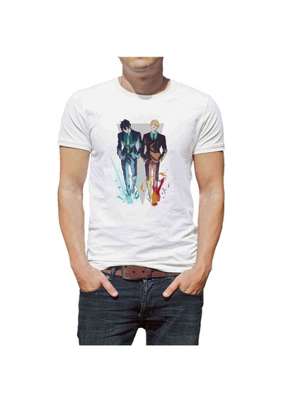 Anime One Piece Baskılı Beyaz Erkek Tshirt (534485308)