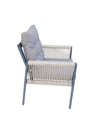 Viro Rattan Bahçe Masa Takımı 100x200 6 Kişilik Rehome Gri