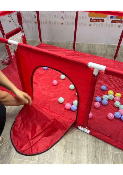 Mamma Öykü Bebe Basket Potalı Kale Güvenli Bebek Ve Çocuk Oyun Alanı Oyunpark 122x180 Oyun Matı Ve Topları