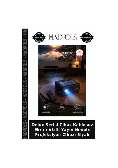 Özel Üretim Taşınabilir Görsel Sistem Bilgisayar Neopix Projeksiyon Cihazı Siyah