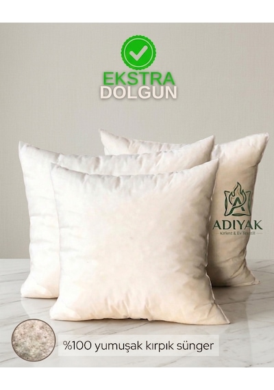 4'lü Set Kırlent Içi Yastık Vip Kalite - %100 Yumuşak Kırpıntı Sünger Ekstra Dolgun Kırlent Içi 50 x 50