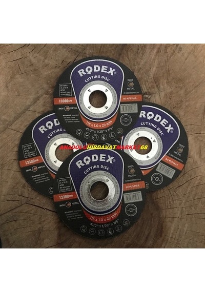 Rodex 115mm İnox Metal Kesici Taş Metal Çelik Kesici Taş 6adet