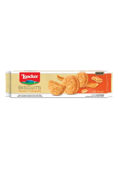 Loacker Biscuits Peanut Pleasure Bisküvi 80 G - 5 Adet Tarı