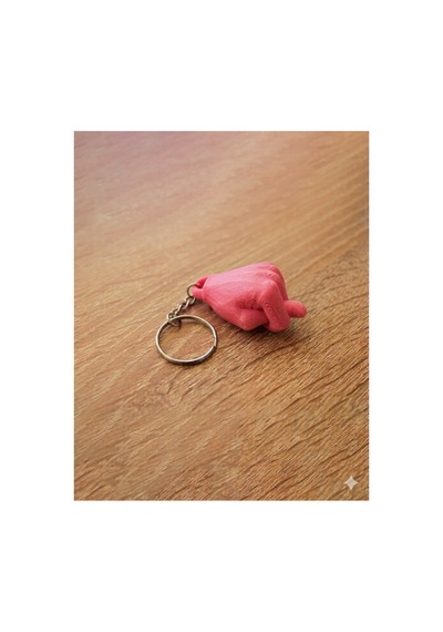 3d Anahatlık Nahtarlık Pembe