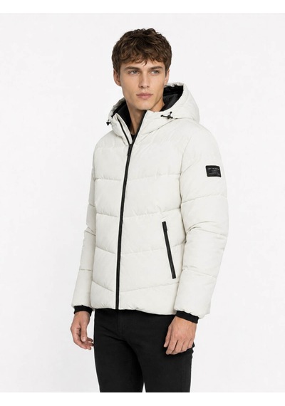 Loft Kapüşonlu Regular Fit Beyaz Erkek Mont Lf2040819