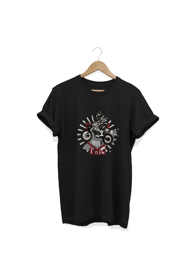 Dirt Baskılı Siyah T-shirt Siyah