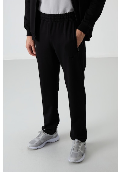 Tommy Life Troy Siyah Standart Kalıp Erkek Eşofman Takım - 85196 Siyah