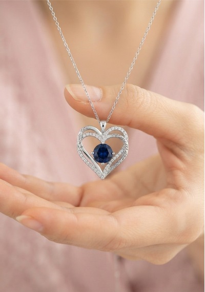925 Ayar Gümüş Kalp Ortada Tektaş İ Love You Yazılı Gümüş Kolye