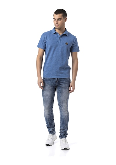 Cipo & Baxx Erkek Polo Yaka Regular Fit Kısa Kollu Pamuklu Tişört Ct825 Mavi