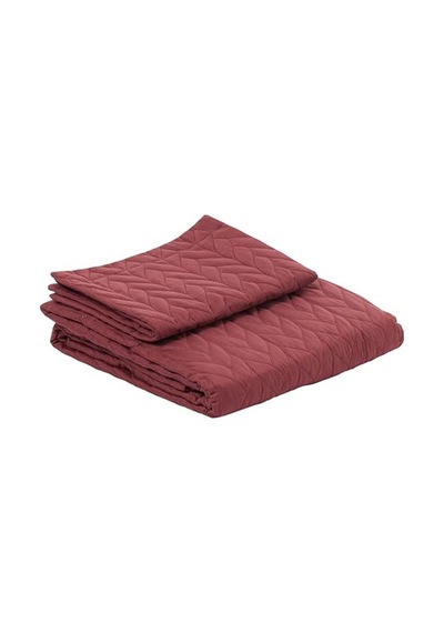 Taç Glory Kendinden Desenli%100 Polyester Yatak Örtüsü Seti, Bordo, Tek Kişilik Çok Renkli