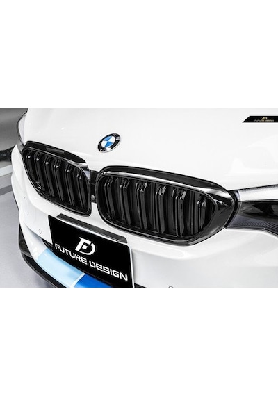 Bmw G30 M5 Ön Böbrek Panjur Piano Black Çift Tırnak