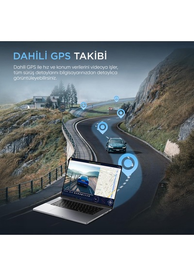 Juo C20 4k 2 Kameralı Uhd Ön + Fhd Arka Wifi Gps Hdr 170 Derece Geniş Açı Gece Görüşlü Ekranlı Araç İçi Kamera