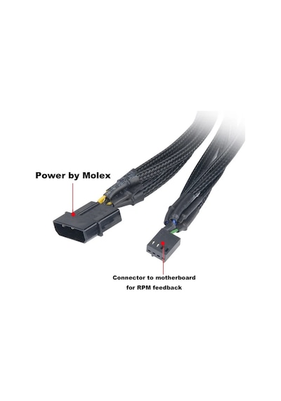 Flexa P5 5 Port Çıkışlı Pwm Fan Çoklayıcı 4354P Kablo 4 2 Pin Spl