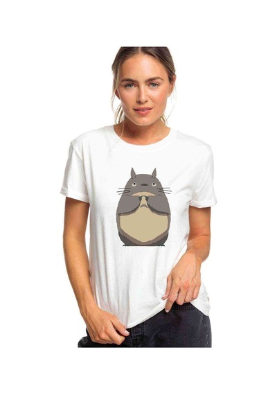 My Neighbor Komşum Totoro Baskılı Beyaz Kadın Tshirt (534307114)