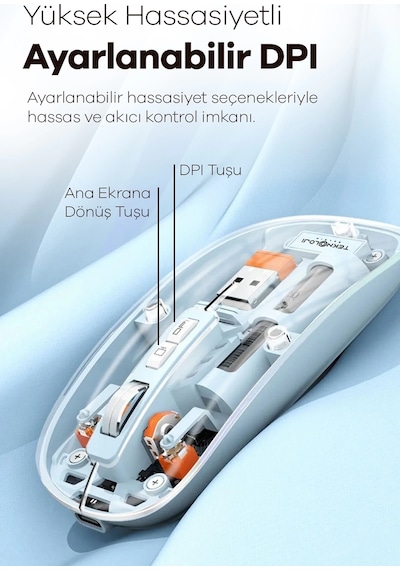 Bluetooth Usb Çift Modlu Sessiz Mouse, Şeffaf Mıknatıslı Kapaklı, Type-c Şarjlı, Dpı Ayarlı, Kablosuz 10m Çekim Mesafeli, Masaüstü Kısayol Tuşlu, Taşınabilir Şarjlı Mouse Siyah Slicer Bluetooth Usb Çift Modlu Sessiz Mouse, Şeffaf Mıknatıslı Kapaklı, Type-c Şarjlı, Dpı Ayarlı, Kablosuz 10m Çekim Mesafeli, Masaüstü Kısayol Tuşlu, Taşınabilir Şarjlı Mouse Siyah Slicer