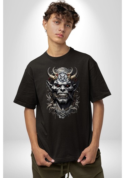 Dünyalar Savaşı Kahraman Pamuklu Bisiklet Yaka Unisex Oversize Boyfriend Dijital Baskılı Siyah T-shirt Siyah