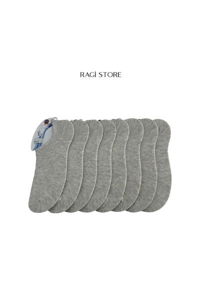 Ragi Store 8'li Sıfır Bilek Unisex Çorap Gri