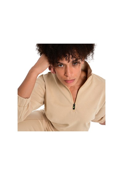 Sportive Burgos Kadın Bej Günlük Stil Sweatshirt 24kk012-oat Bej