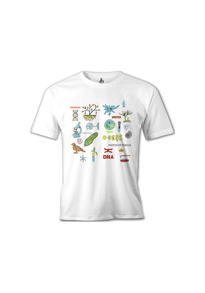 Biyoloji - Dna Beyaz Erkek Tshirt