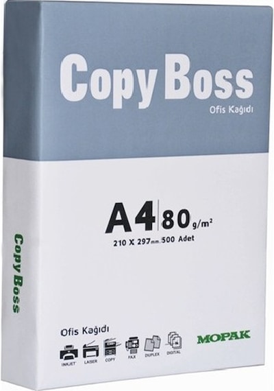Mopak Copy Boss A4 80 Gr/m² Fotokopi Kağıdı 5'li Paket / Koli