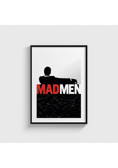 Mad Men Dizi Posteri Tablo Çerçeveli Poster Duvar Dekorasyonu Siyah Çerçeveli Tablo Siyah Çerçeveli Tablo Dn11d518sıyah