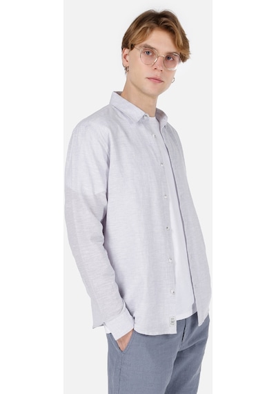 Colin's Colins Normal Kesim Shirt Yaka Cepsiz Gri Erkek Uzun Kol Gömlek Cl1068759 Cl1068759 Q1.v1 Gra Gri