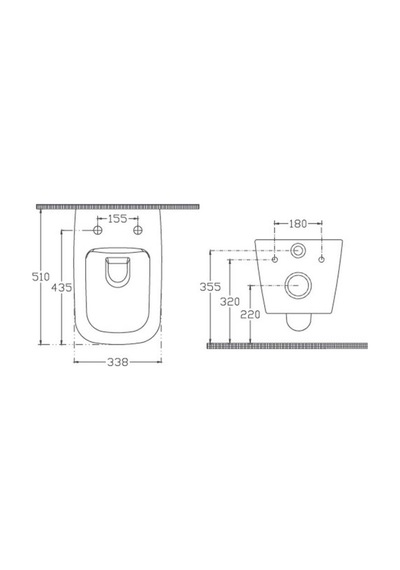 Isvea Vea Cubo Rimless Asma Klozet