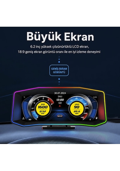Hyundai İ20 2008-2025 İçin Digital Gösterge Odb Ekran Arıza Göstergesi Turbo Gösterge Hayalet Ekran