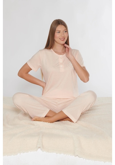 Alperi Kısa Kol Pijama Takımı Viskon 780-54 SOMON
