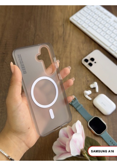 Samsung Galaxy A16 Uyumlu Mat Sert Klein Kılıf Gri