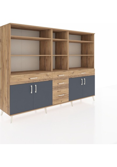 Hyperion Dolap 11 Raflı 5 Çekmeceli 4 Kapaklı 220x44x163 Çam-antr Çam-antrasit/çam Hyperion Dolap 11 Raflı 5 Çekmeceli 4 Kapaklı 220x44x163 Çam-antr Çam-antrasit/çam